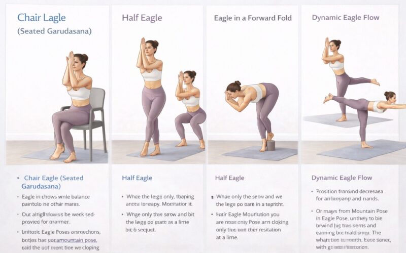 Variations of Garudasana