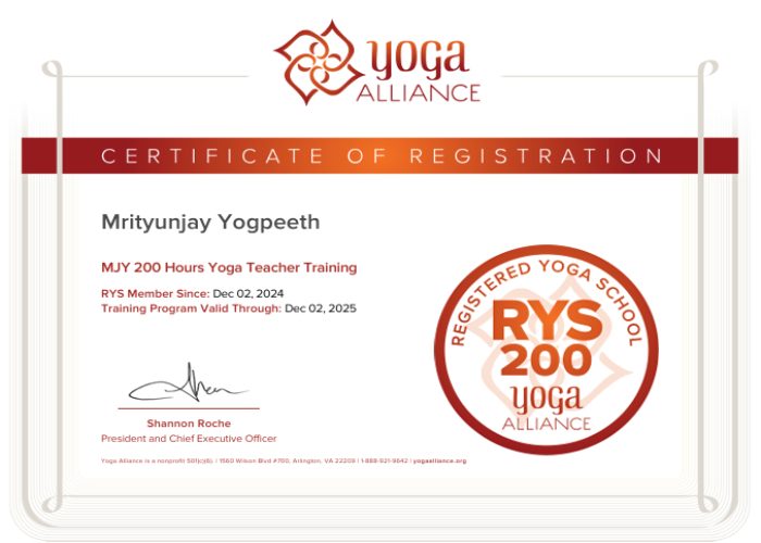 RYT Certifications RYT Certifications
