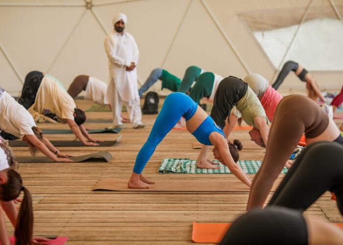 students during yoga teacher training in rishikesh students during yoga teacher training in rishikesh