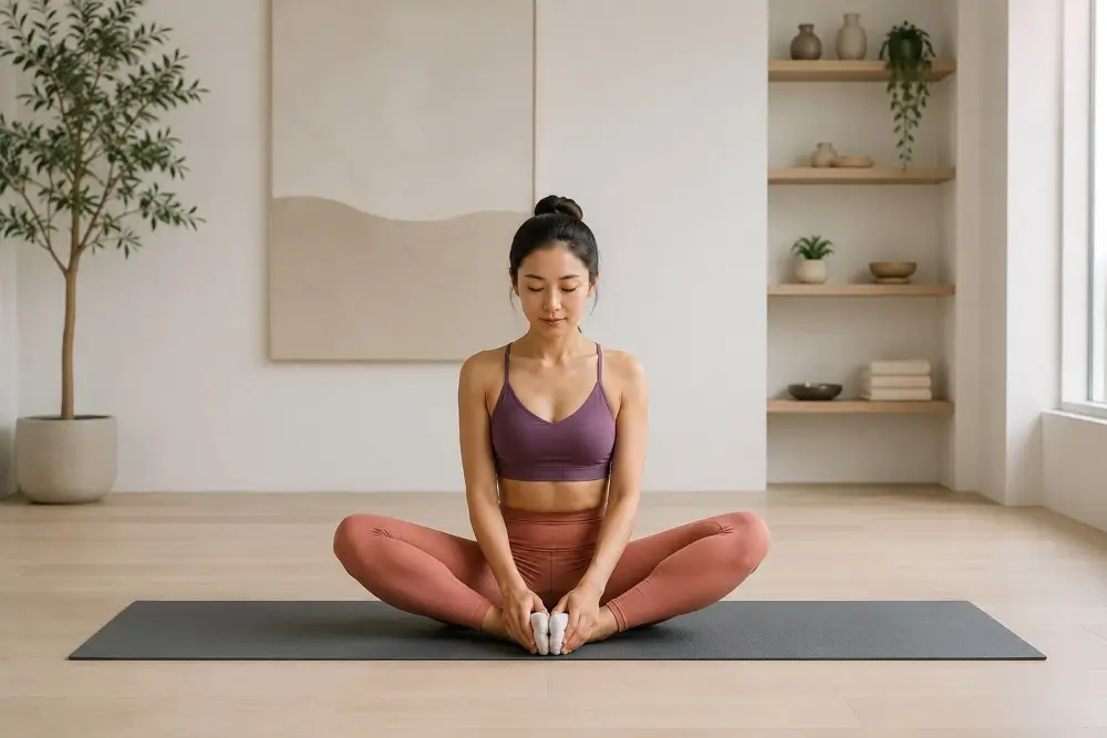 Student Performing Baddha Konasana