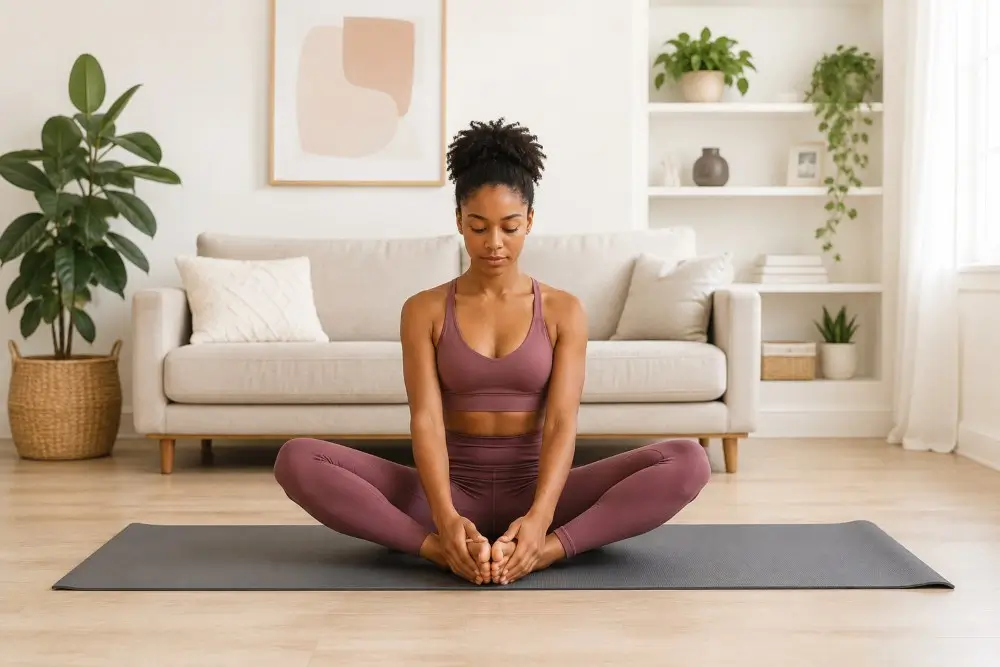 Student Performing Butterfly Pose