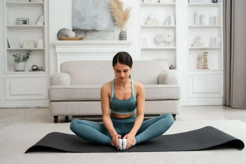 Yoga Student Performing Butterfly Pose