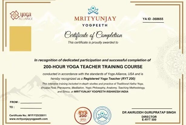 200 hour yoga alliance certificate 200 hour yoga alliance certificate