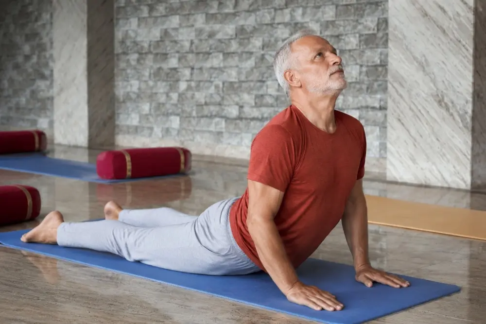 practitioner performing bhujangasana with proper technique