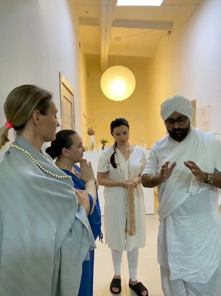 Dr. Aniruddh with yoga teacher training students